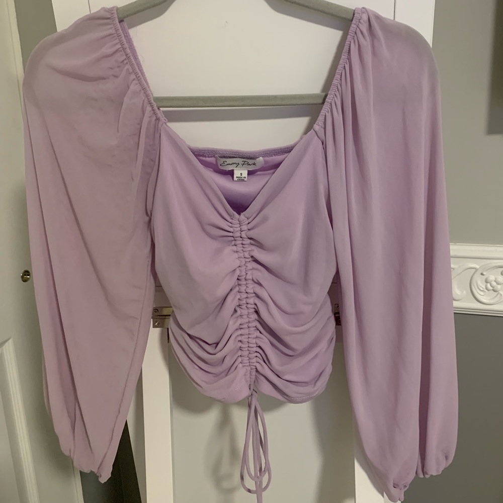 lavender long sleeve blouse